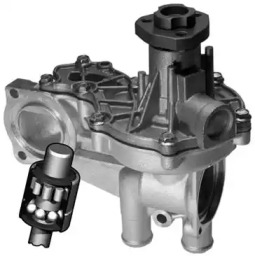 Помпа води Audi/Seat/VW 1.3/1.6/D/TD/1.7/D/1.8/1.9/D/TD/TDI/SDI/2.0/E 76- (R/B)(6 лоп)(з корп.) BUGATTI PA10161