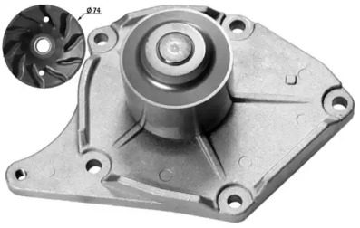 Помпа води Renault Kangoo/Megane/Nissan Qashqai/Note 1.5dCi 05-(B/B)(10лоп)(металева крильчатка) BUGATTI PA10209