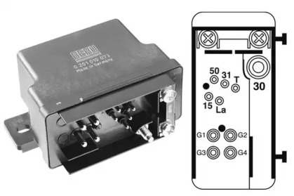 Реле свічок розжарювання MB 208-408 2.3D -06 (12V) BERU GR073-B