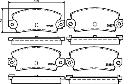 Гальмові колодки PAGID T0628