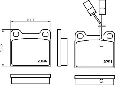 Тормозные колодки дискові PAGID T4157