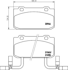 Гальмові колодки PAGID T4164