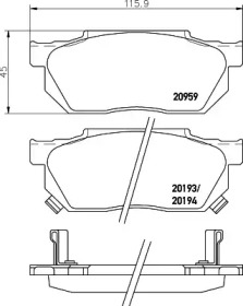Гальмові колодки PAGID T0008