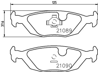 Тормозные колодки дискові PAGID T1040