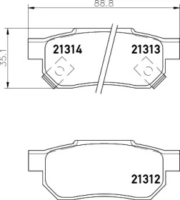 Гальмові колодки PAGID T0034