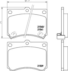 Тормозные колодки дискові PAGID T0399