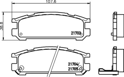 Гальмові колодки PAGID T3021