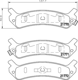 Комплект тормозных колодок PAGID T3080