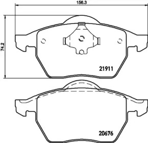 Гальмові колодки PAGID T1110