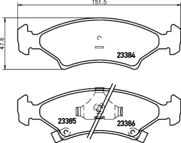 Комплект тормозных колодок PAGID T1133