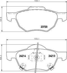 Комплект тормозных колодок PAGID T1397