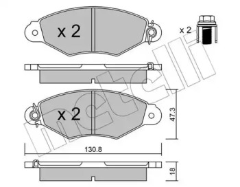 Колодки гальмівні (передні) Citroen Xsara 97-05/Nissan Kubistar 03-/Renault Kangoo 97- METELLI 22-0253-0