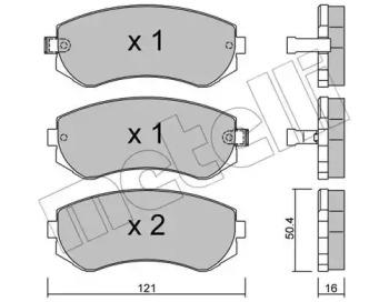 Колодки гальмівні (передні/задні) Nissan Almera I/Patrol GR V Wagon 95- 02 METELLI 22-0304-0
