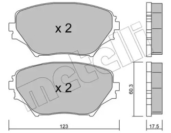 Колодки гальмівні (передні) Toyota Rav 4 II 00-05 METELLI 22-0430-0