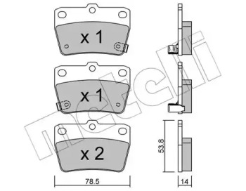 Колодки гальмівні (задні) Toyota Rav4 II 00-05 METELLI 22-0431-0