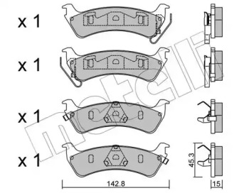 Колодки гальмівні (задні) Jeep Grand Cherokee 91-99 METELLI 22-0527-0
