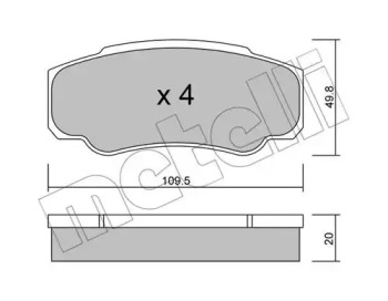 Колодки гальмівні (задні) Citroen Jumper/Fiat Ducato/Peugeot Boxer 01- METELLI 22-0532-0