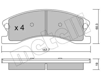 Колодки гальмівні (передні) Jeep Grand Cherokee II 99-05 METELLI 22-0626-0