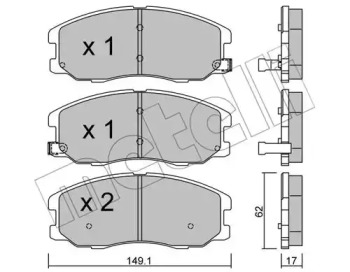 Колодки гальмівні (передні) Chevrolet Captiva/Opel Antara A 06- METELLI 22-0778-0