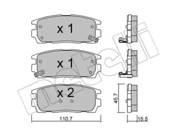 Колодки гальмівні (задні) Opel Antara A/Chevrolet Captiva 06- METELLI 22-0779-0