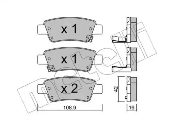 Колодки гальмівні (задні) Honda CR-V III/IV 06- METELLI 22-0790-0