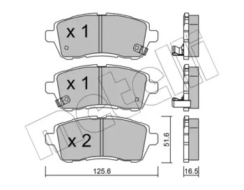 Колодки гальмівні (передні) Ford Fiesta VI 08-/Mazda 2 07-15/Subaru Justy 07- METELLI 22-0793-1