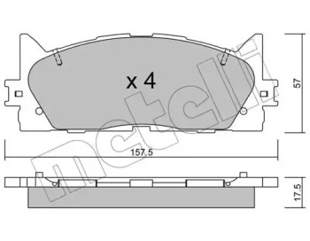 Комплект тормозных колодок METELLI 22-0882-0