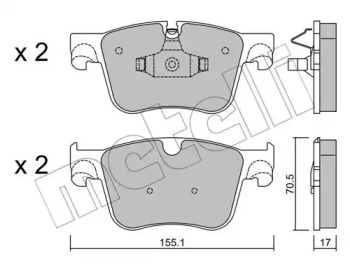 Колодки гальмівні (передні) Citroen C4 Picasso/Grand Picasso/Peugeot 308 13- METELLI 22-0985-0