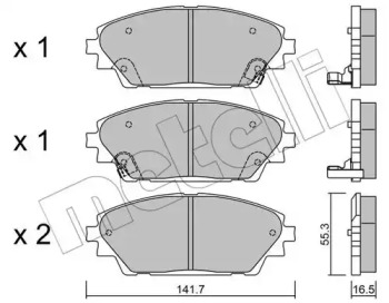 Колодки гальмівні (передні) Mazda 3 13-/CX-3 15- METELLI 22-0992-0