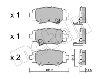 Колодки гальмівні (задні) Mazda 3 III 13- METELLI 22-0993-0