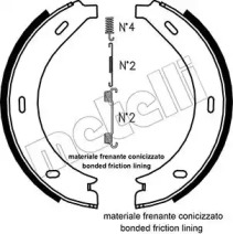 Колодки ручника MB Vito (W638) 96-03 (180x20) (з пружинками) METELLI 53-0236K