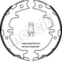 Колодки ручника Lexus GS/IS/LS/RX/SC 93-15/Toyota Highlander/Rav4 94-07/Mitsubishi Pajero III 08- (190x45) METELLI 53-0439