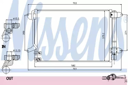Радиатор кондиціонеру Nissens 940238