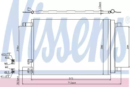 Радіатор кондиціонеру Nissens 940319