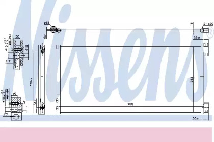 Радиатор кондиционера Nissens 940596
