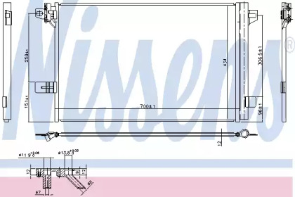 Радіатор кондиціонера Nissens 940732