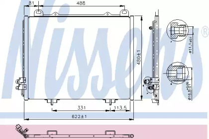 Конденсатор без хладогену Nissens 94285