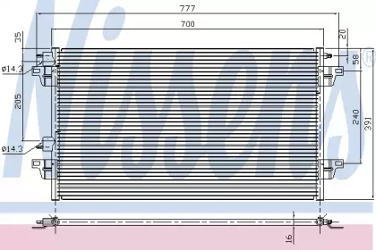 Радиатор кондиционера Nissens 94551