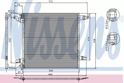 Радіатор кондиціонера Nissens 94568