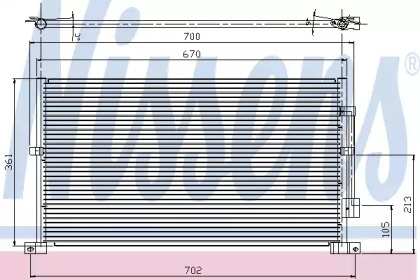 Радіатор кондиціонера Nissens 94585