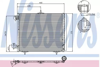 Радіатор кондиціонера Nissens 94595