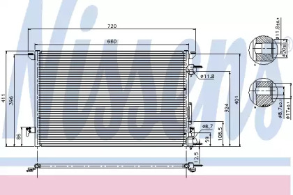 Конденсатор без хладогену Nissens 94597
