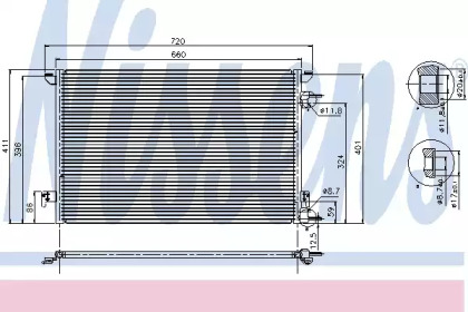 Радиатор кондиционера Nissens 94598