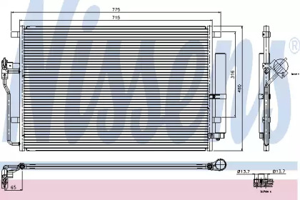 Радиатор кондиционера Nissens 94917