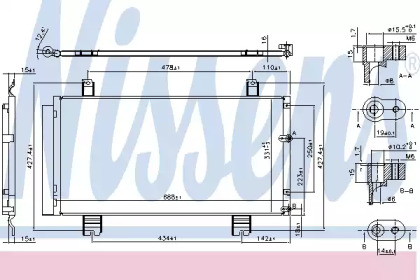 Радиатор кондиционера Nissens 94950