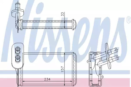 Радиатор системы опалення салона Nissens 73962