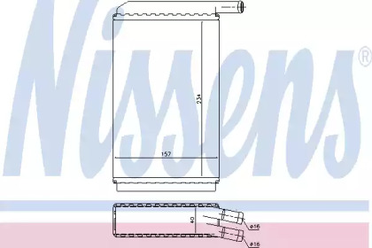 Радіатор системи опалення салона Nissens 73940