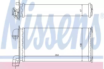 Радиатор системы опалення салона Nissens 70501