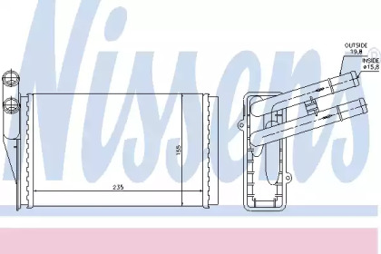 Радиатор системы опалення салона Nissens 70221