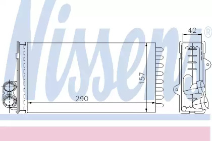 Радиатор системы опалення салона Nissens 73356